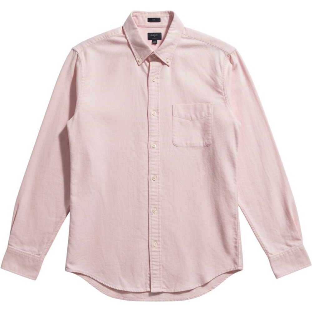 J.Crew Oxford Shirt Mens Large Pink Excellent Slim Fit Button Down B9292